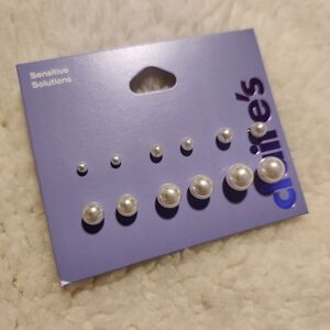 Claire's Pearl Stud Earrings Set (Bundle 2 For $15)